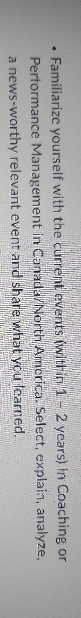 . Familiarize yourself with the current events