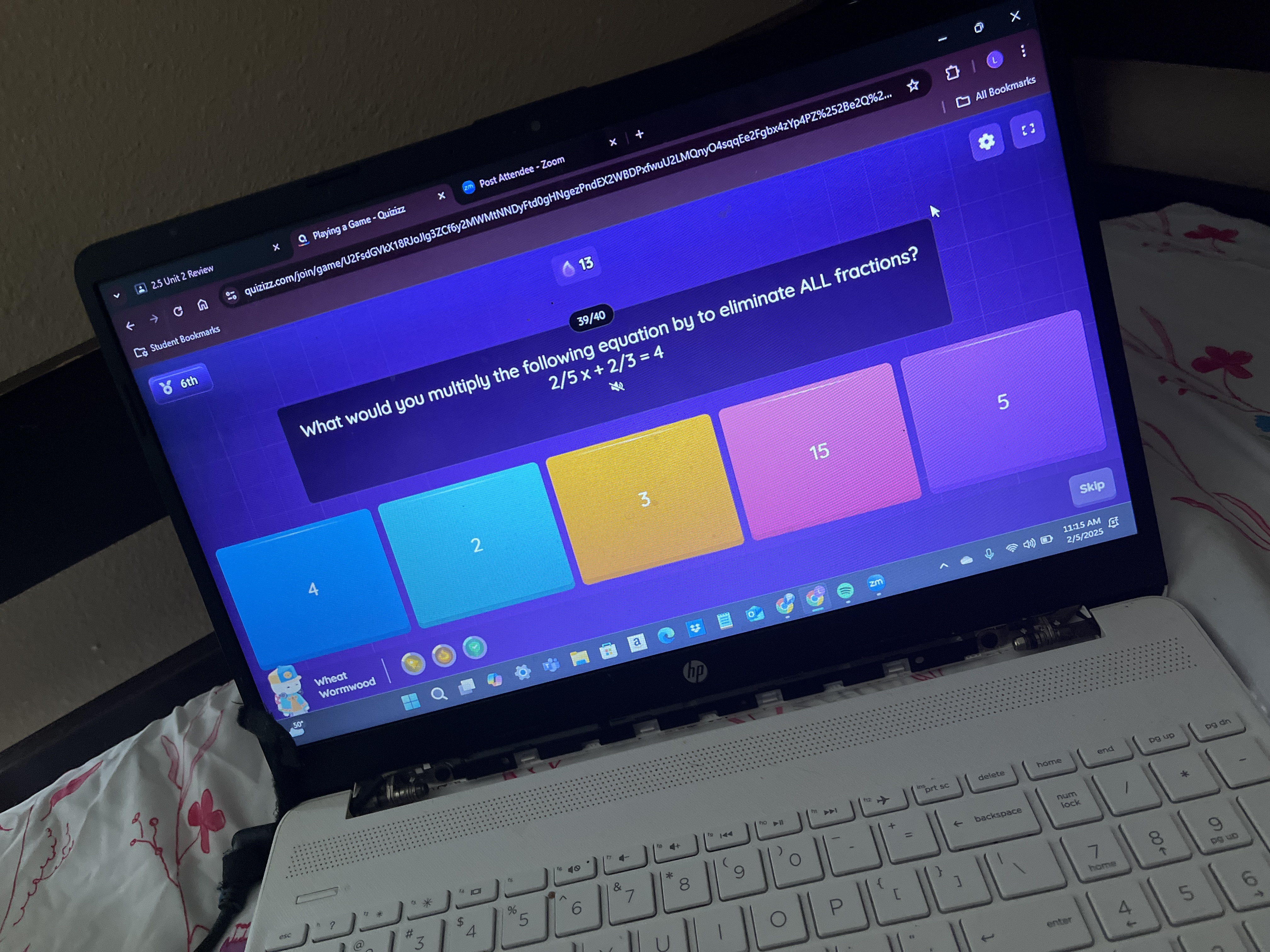 Witch one X X am Post Attendee - Zoom X Q Playing