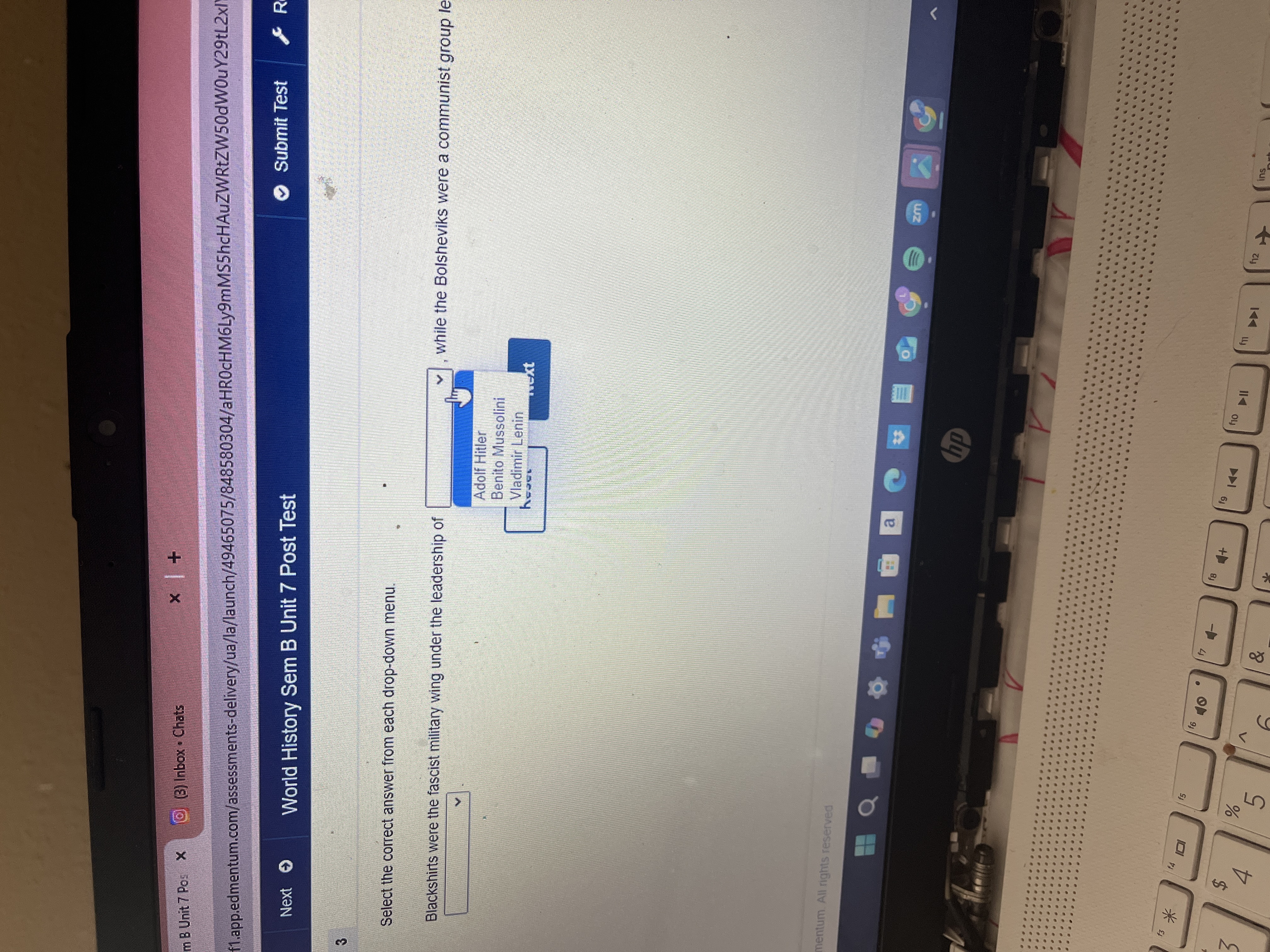 Witch one X m B Unit 7 Po: x (B) Inbox . Chats