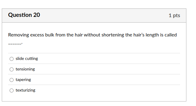 answer Question 20 Removing excess bulk from the