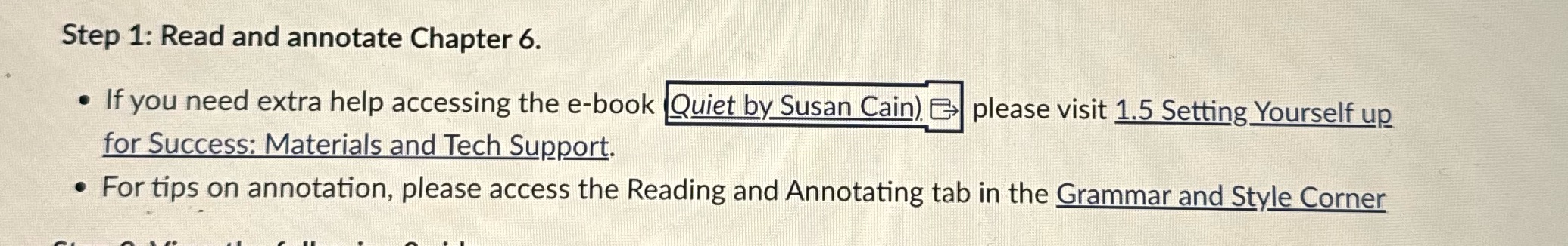 Annotate Chapter 6 Quite by Susan CainChapter 6