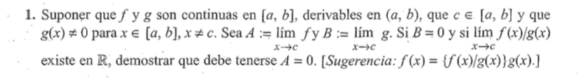 Suponer que f y g son continuas en a , b ,