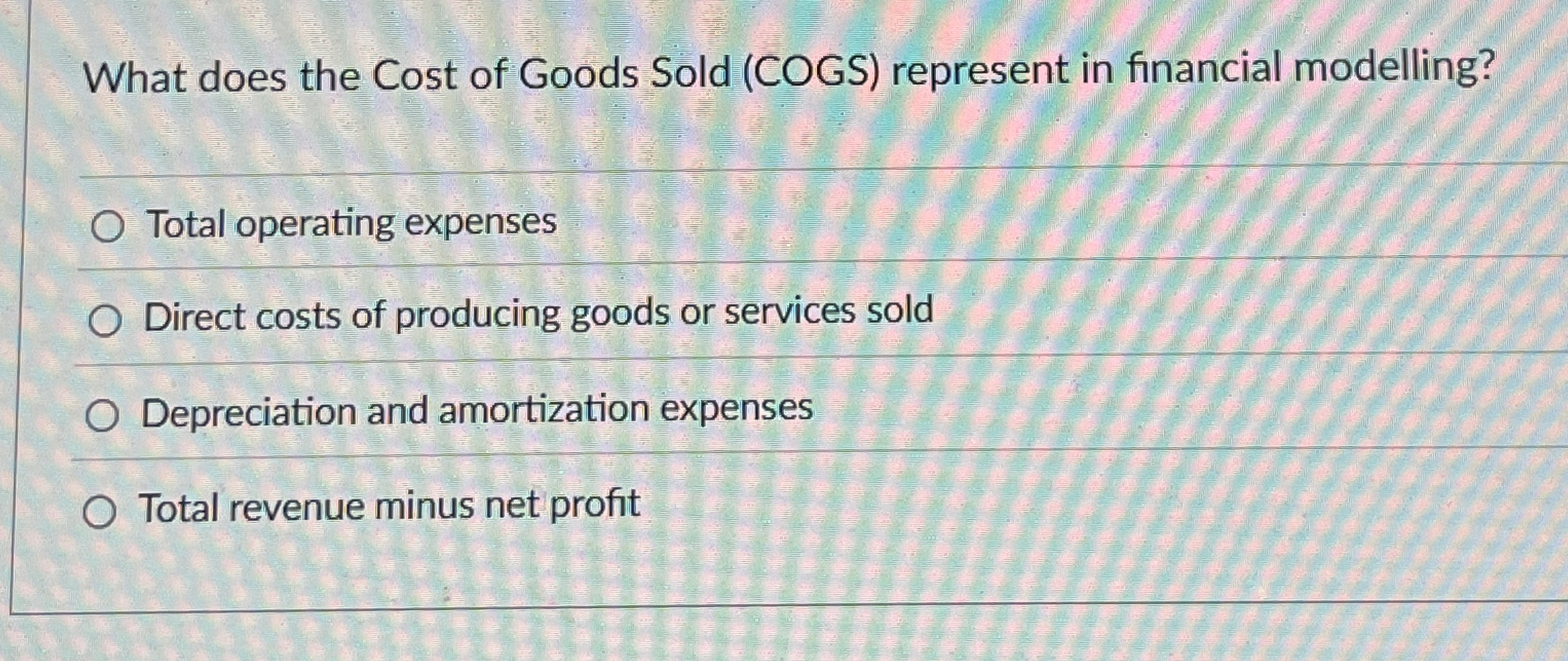 What does the Cost of Goods Sold ( COGS )