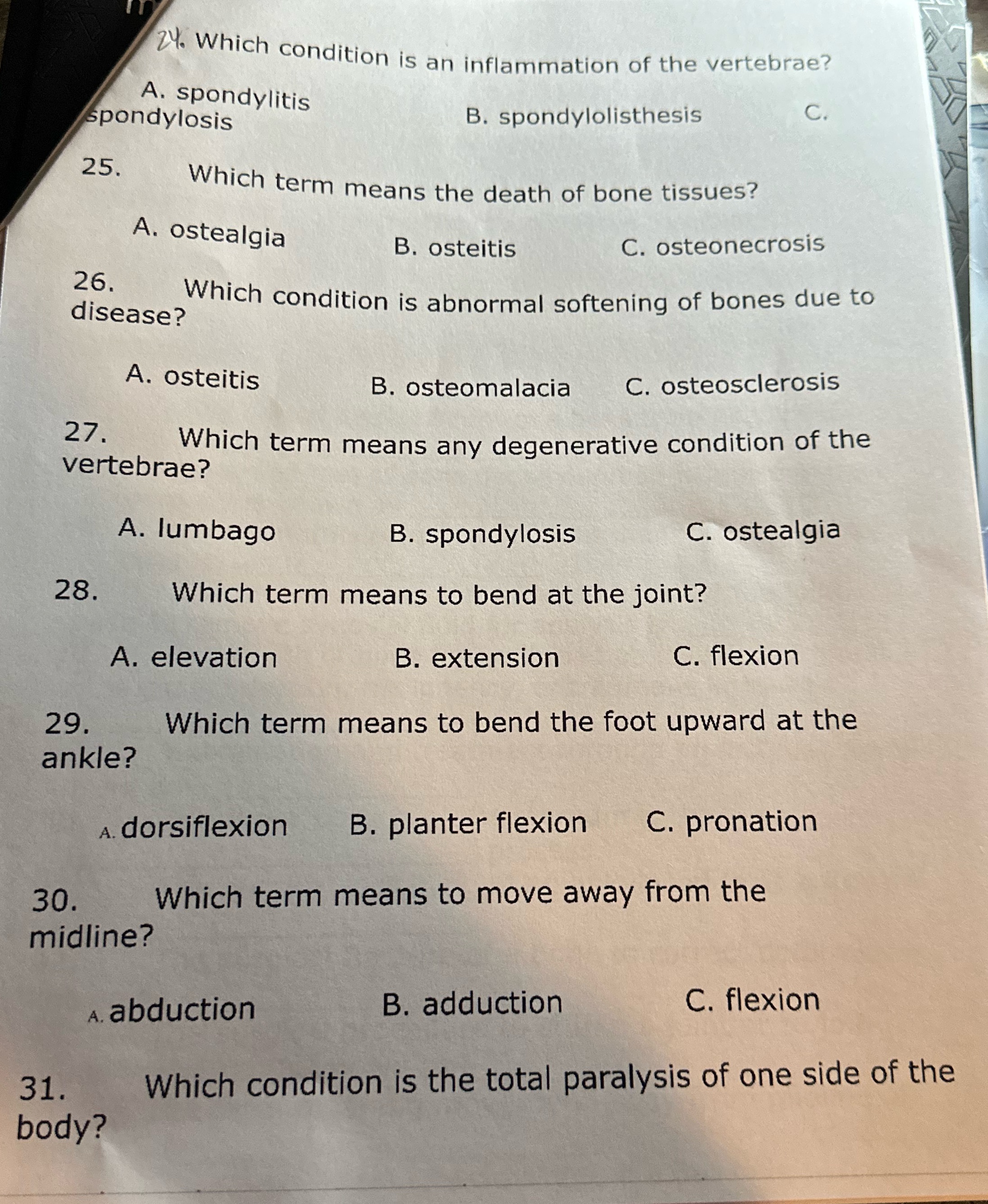 Could I get some help please 24. Which condition