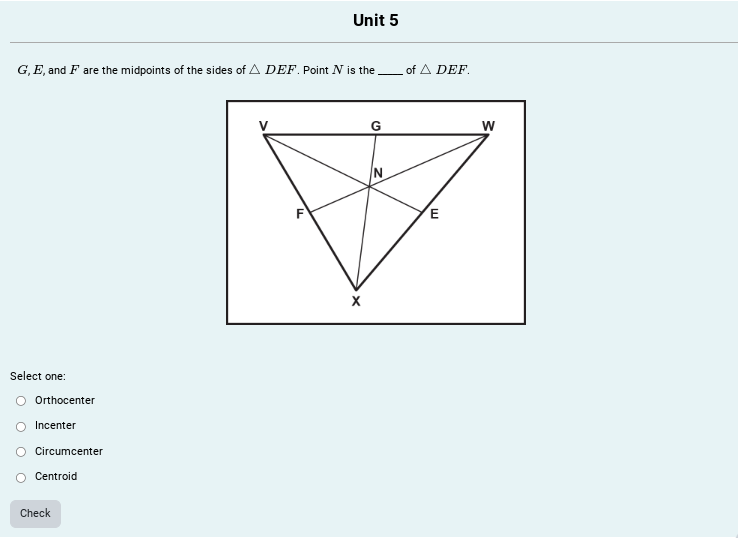 answer Unit 5 G. E, and F are the midpoints of