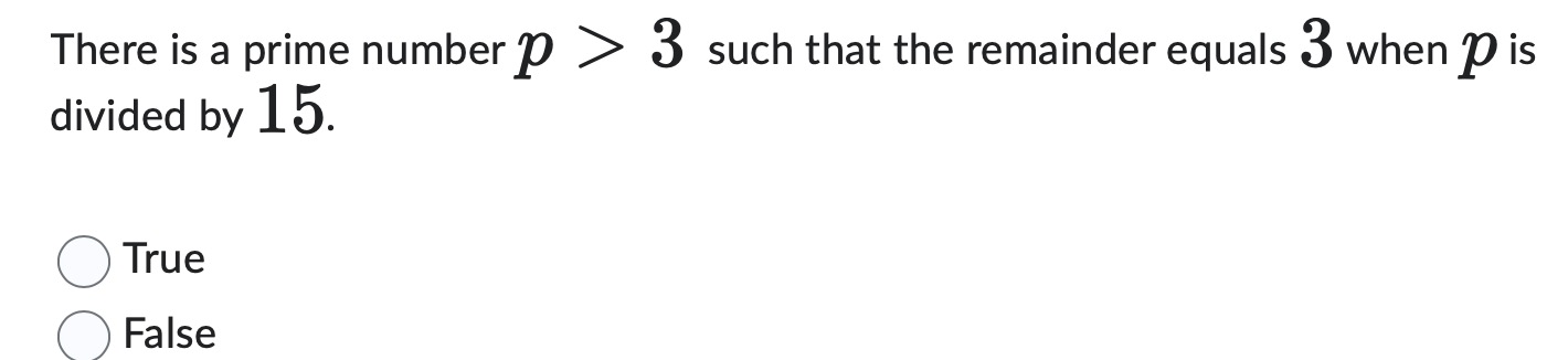 answer There is a prime number D > 3 such that