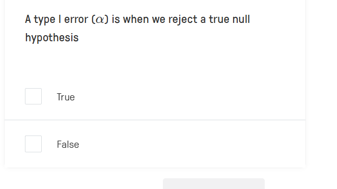 answer A type | error (@) is when we reject a