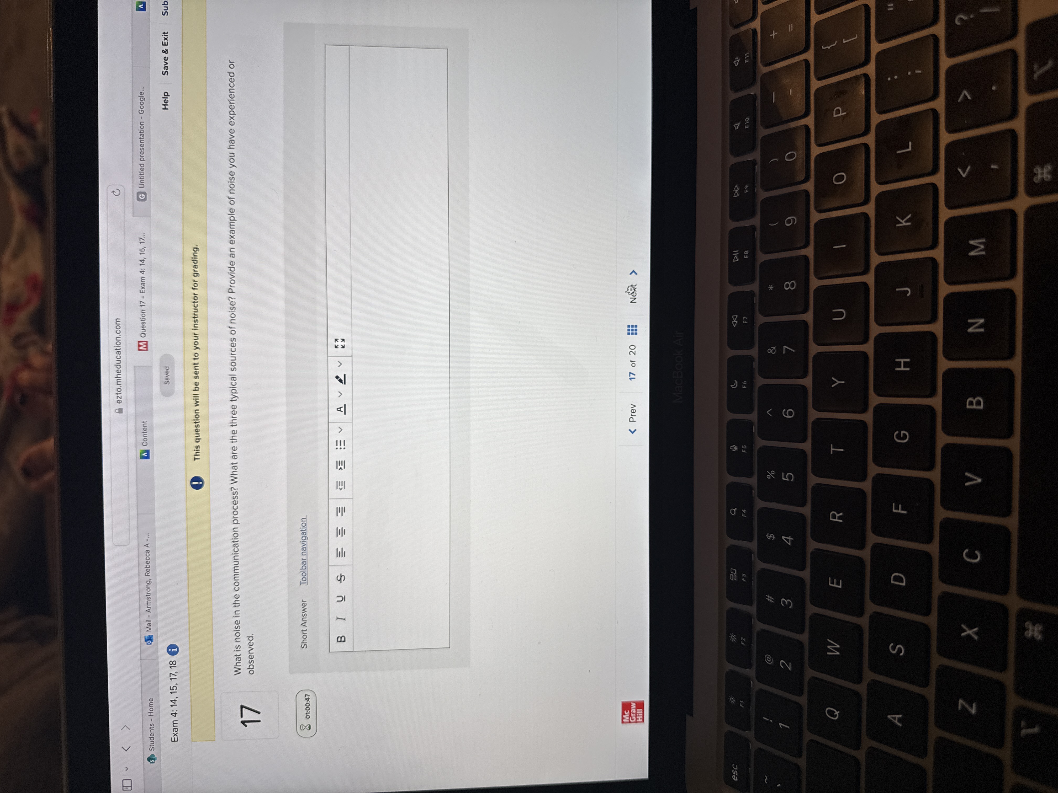 answer ezto.mheducation.com C . . < > M Question