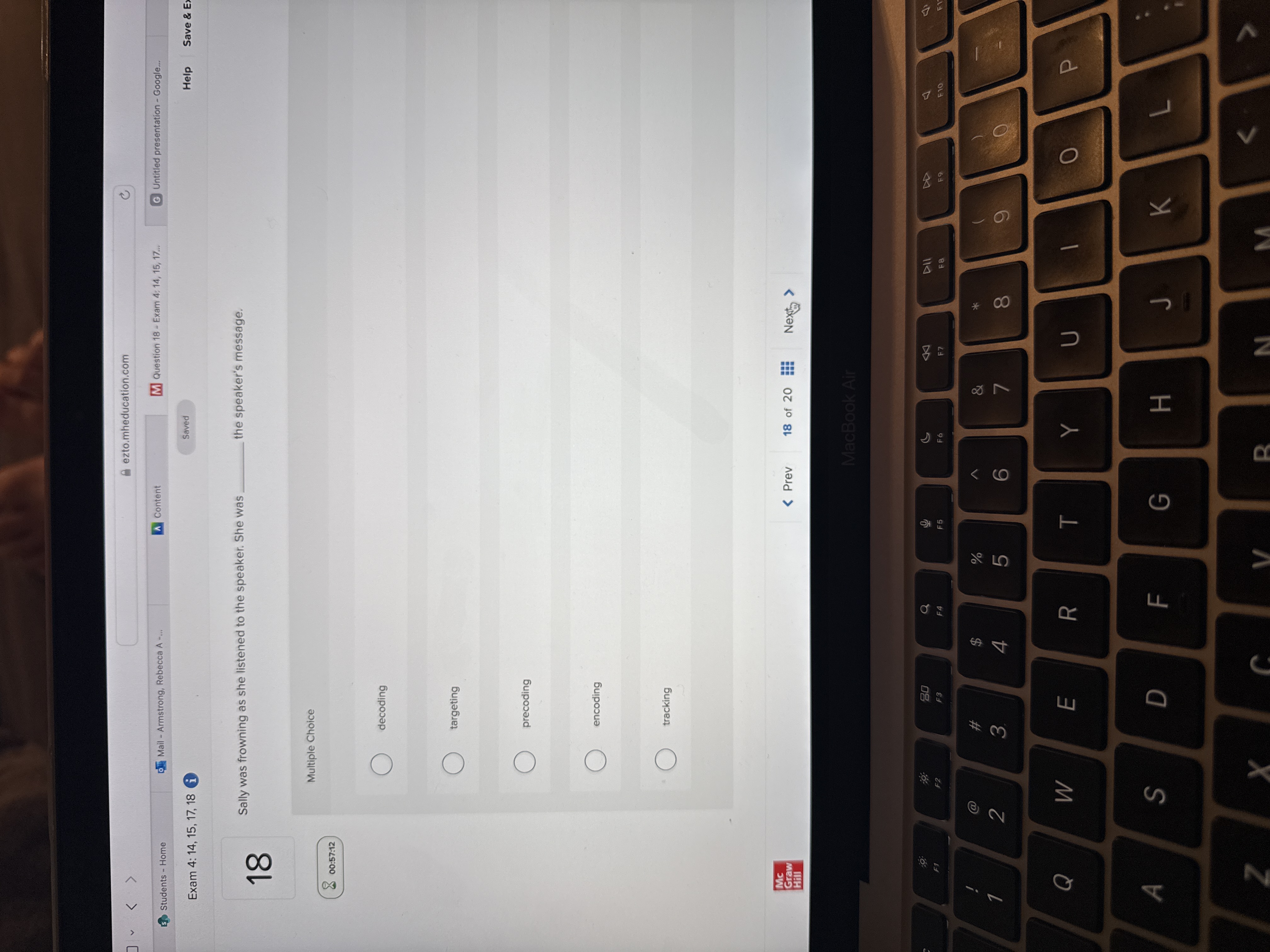 answer > ezto.mheducation.com C M Question 18 -