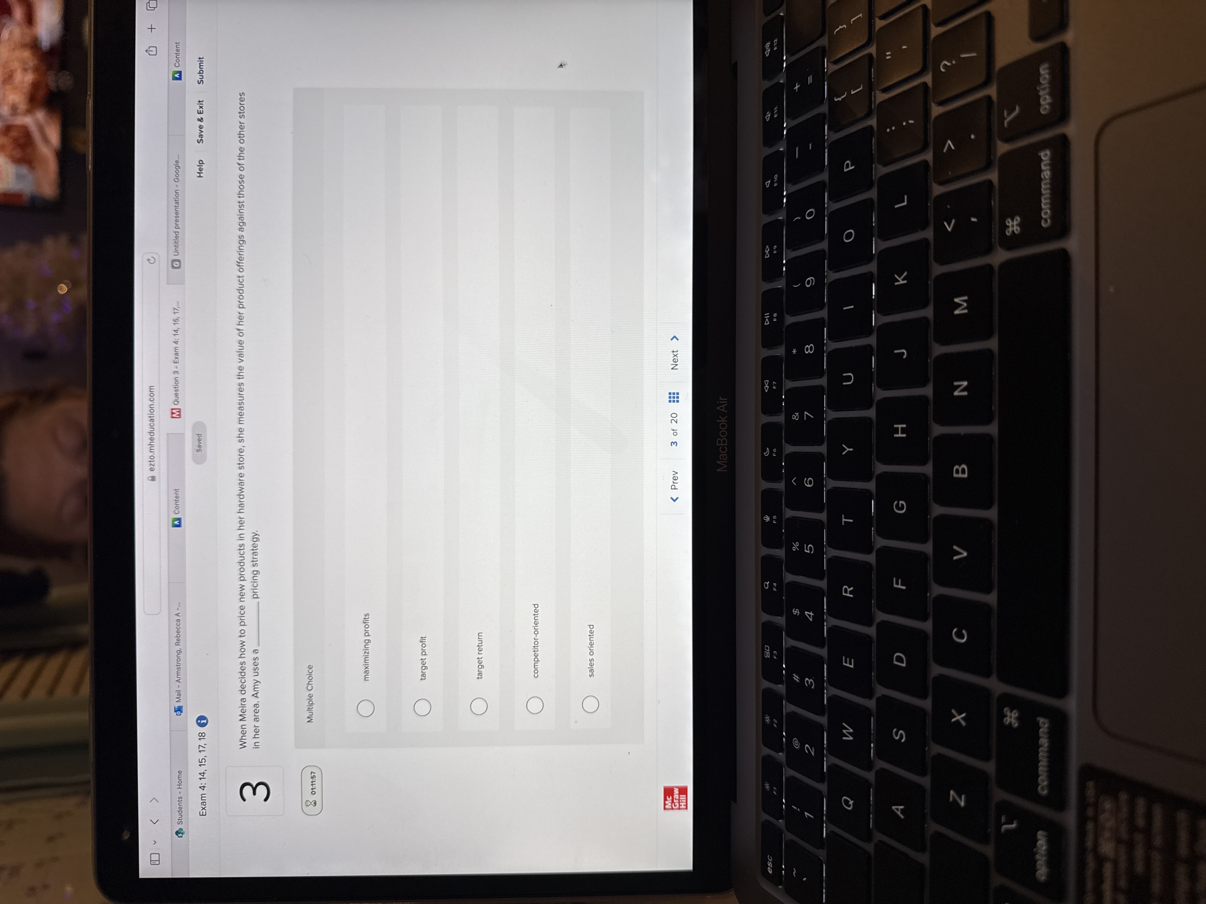 answer [ v < > ezto.mheducation.com C Students -