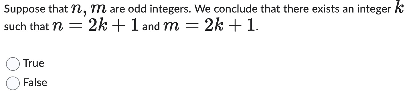 answer Suppose that 12, M are odd integers. We
