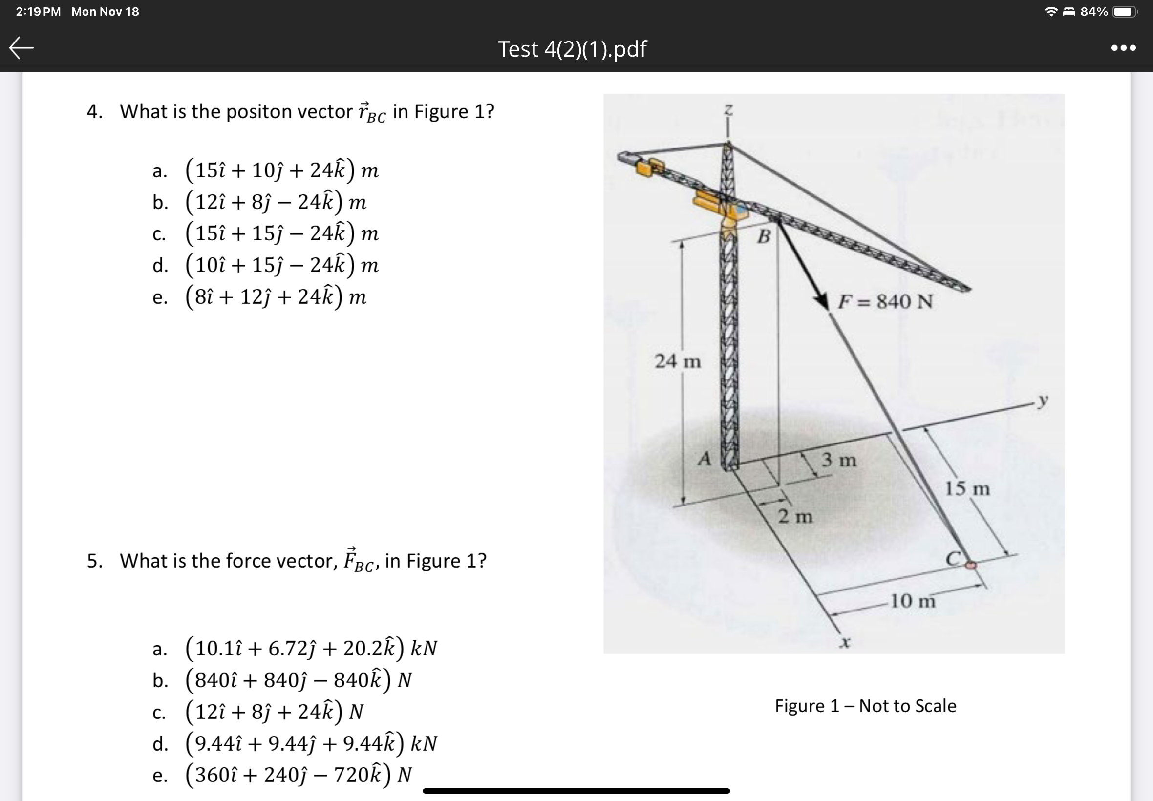 Answer 2:19 PM Mon Nov 18 84% Test 4(2)(1).pdf .