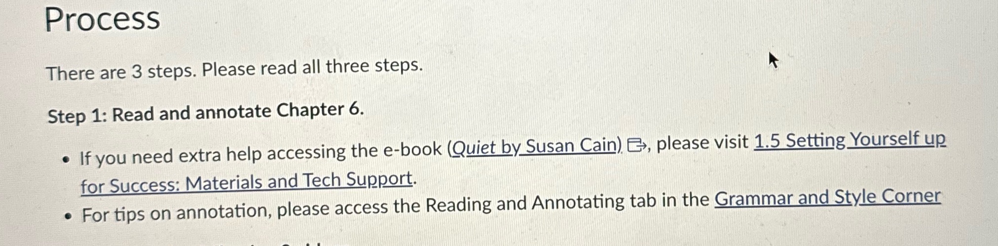 Chapter 6 Quite by Susan Cain. Process There are