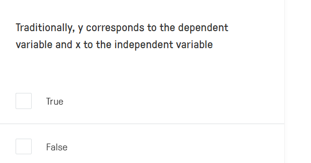answer Traditionally, y corresponds to the