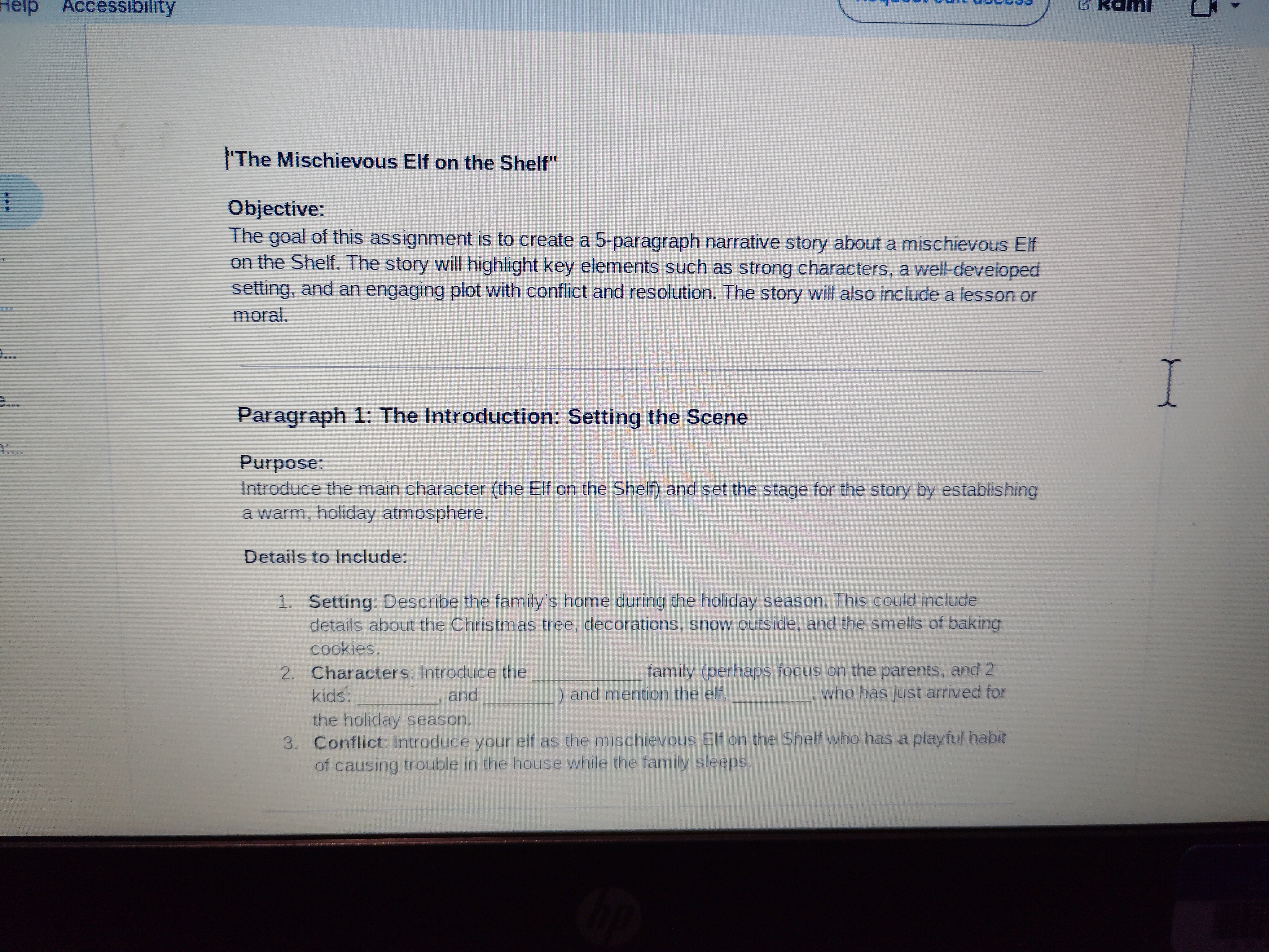 Accessibility 6 kami "The Mischievous Elf on the