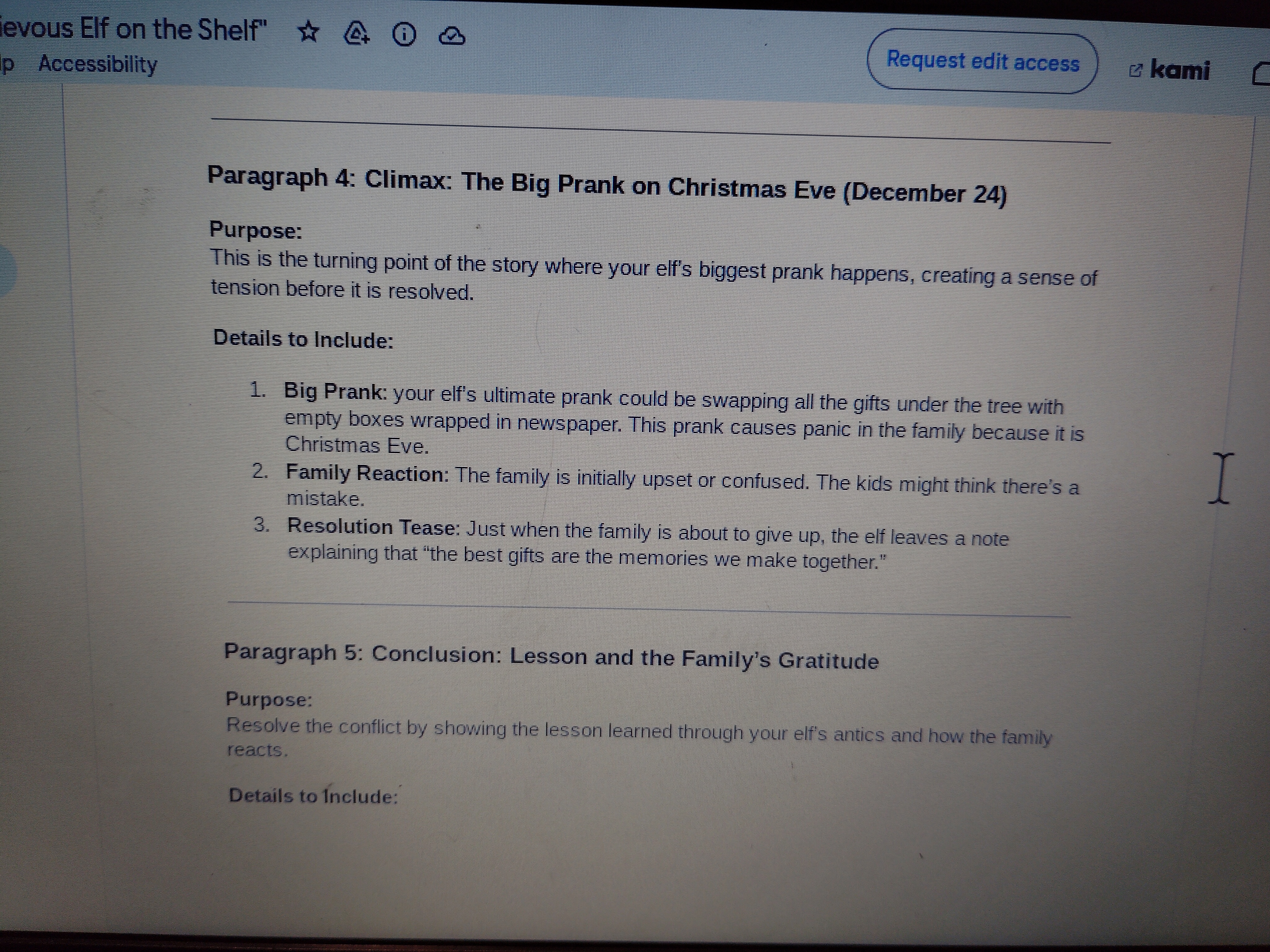 Accessibility 6 kami "The Mischievous Elf on the