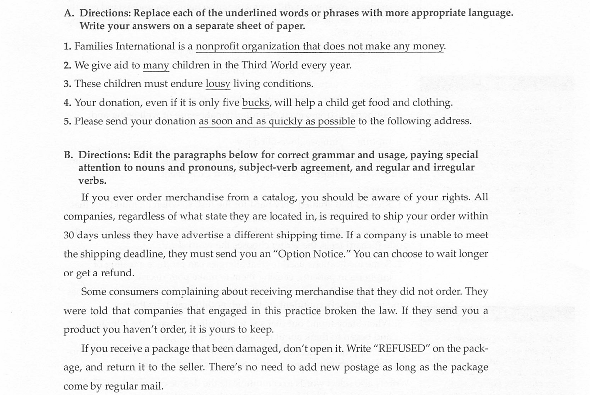 (A @ D] e Use precise words instead of vague