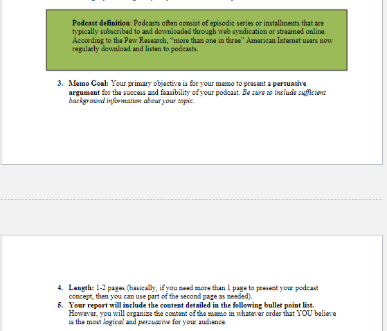 I need help with this assignment maybe a podcast