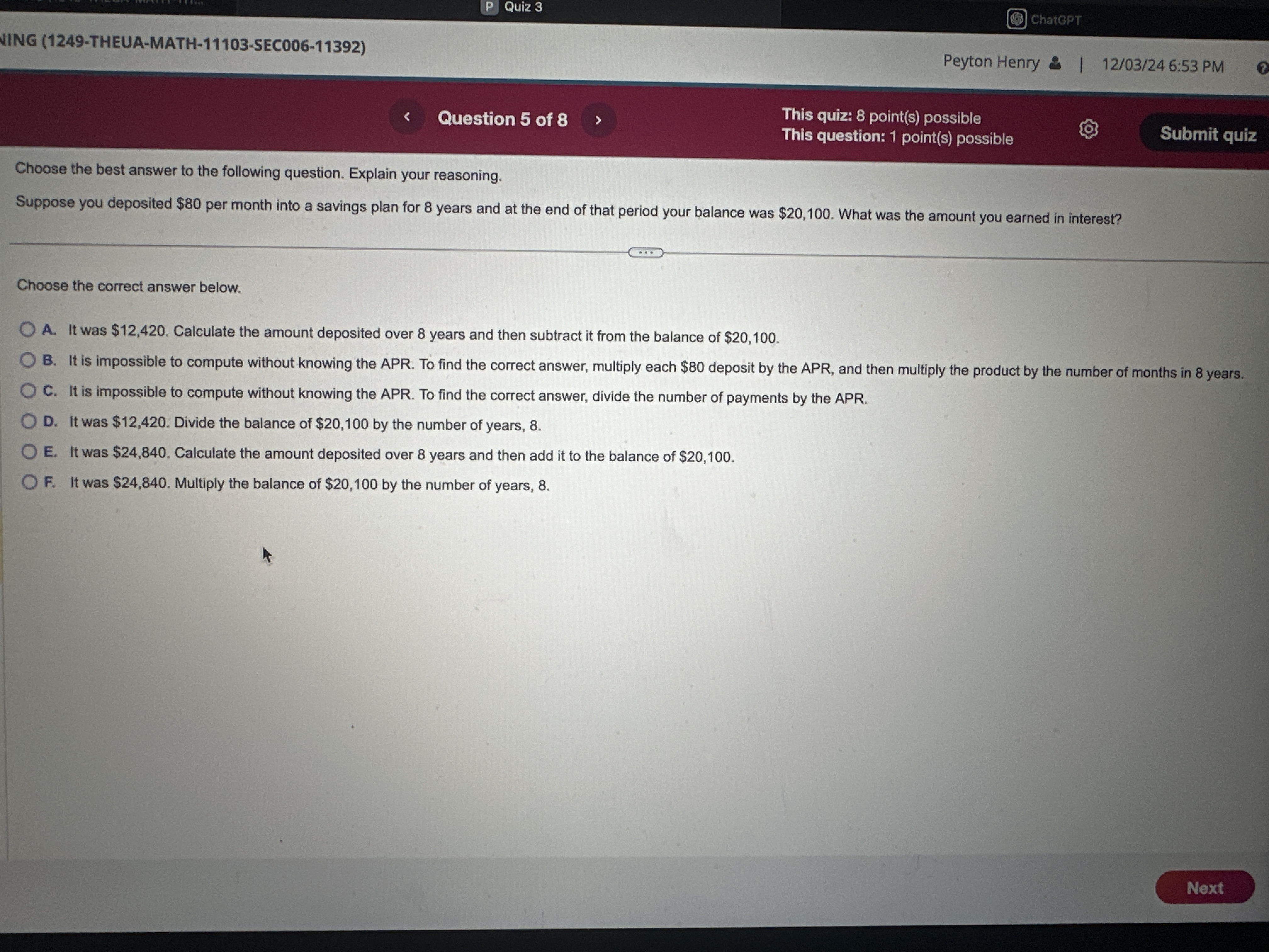 Read question and answer with letter answer P