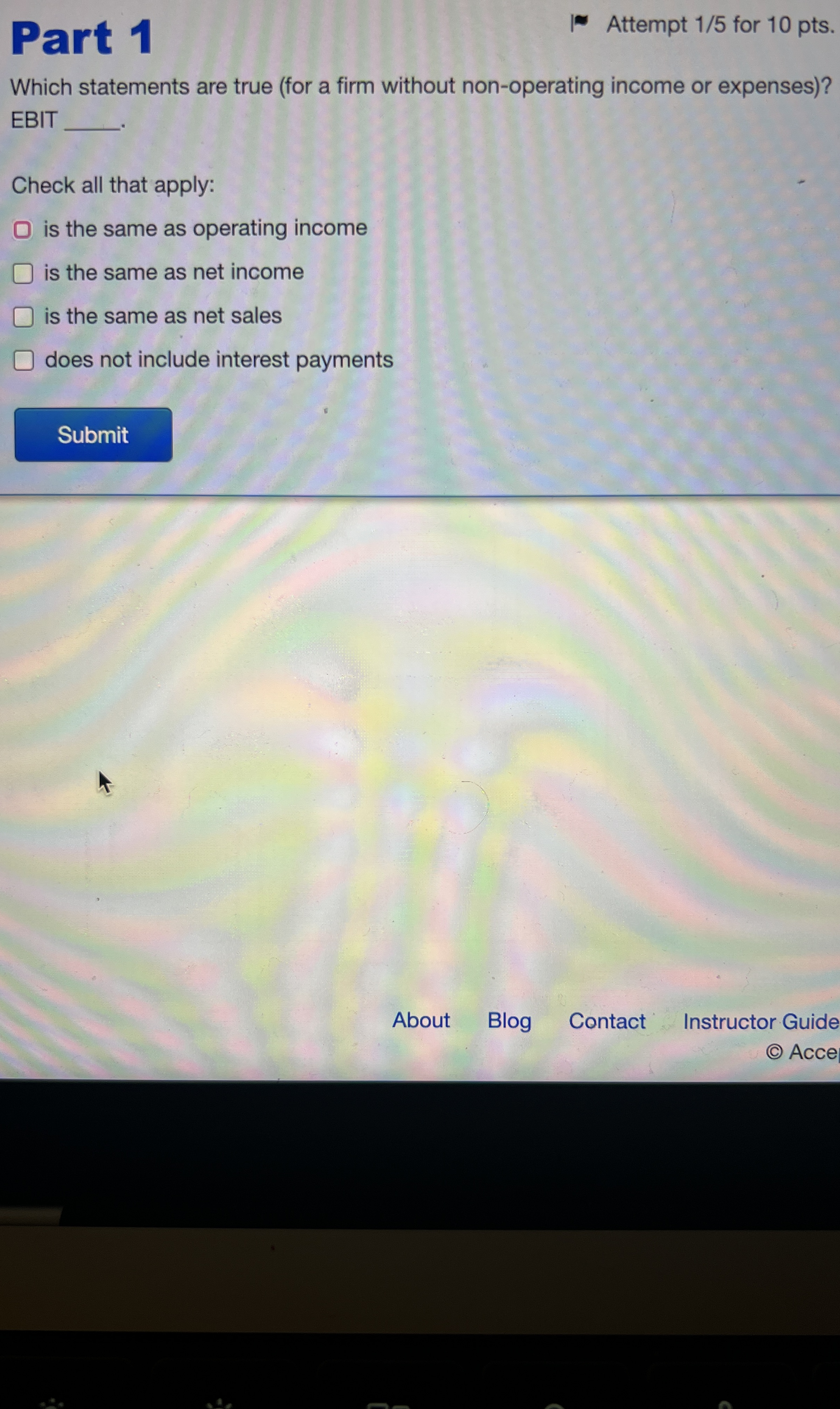 Part 1 Attempt 1 5 for 1 0 pts . Which statements