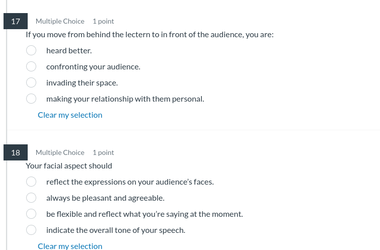 answer Multiple Choice 1 point If you move from