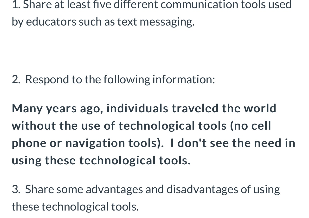 1. Share at least five different communication