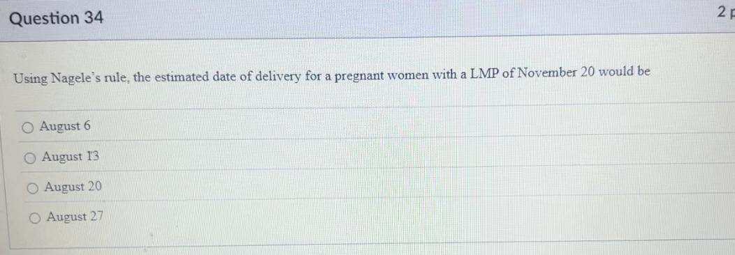 answer Question 34 2 Using Nagele's rule,