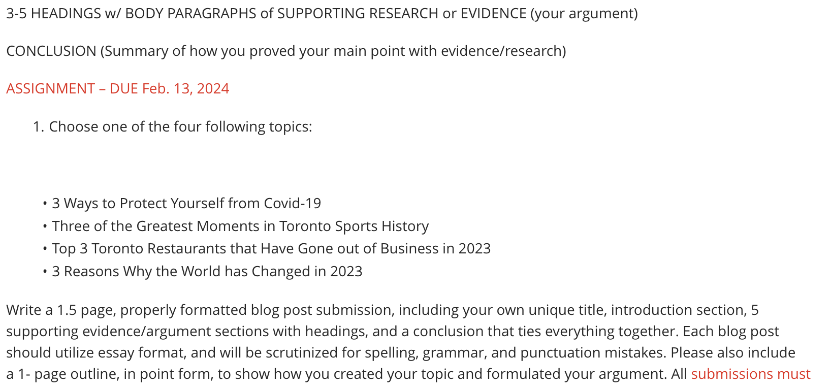 I need help with this assignment, and I choose 3
