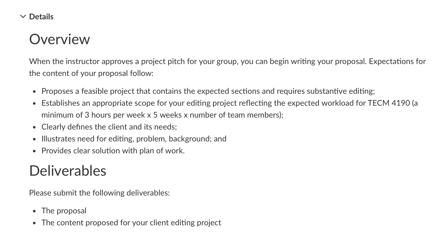 v Details Overview When the instructor approves a