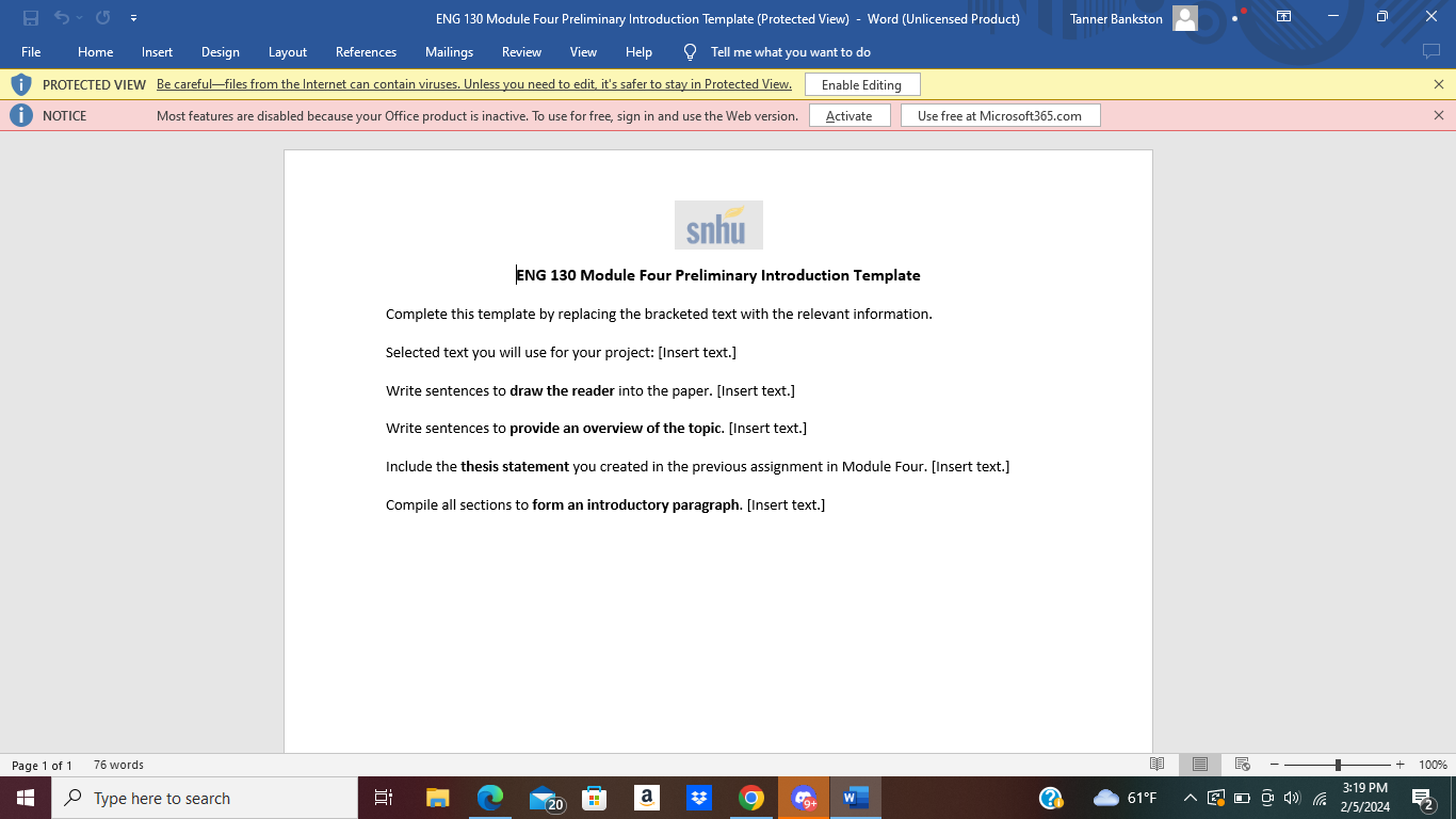 Below are the guidelines and rubric for the