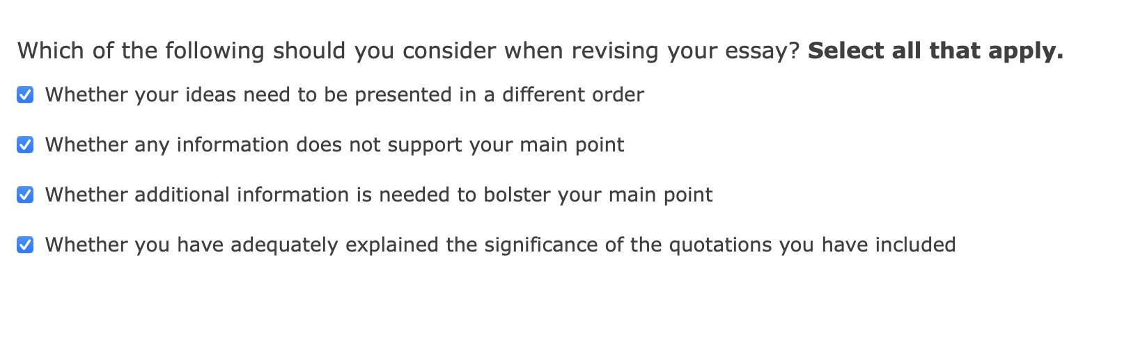 Indicate whether the following statement is true