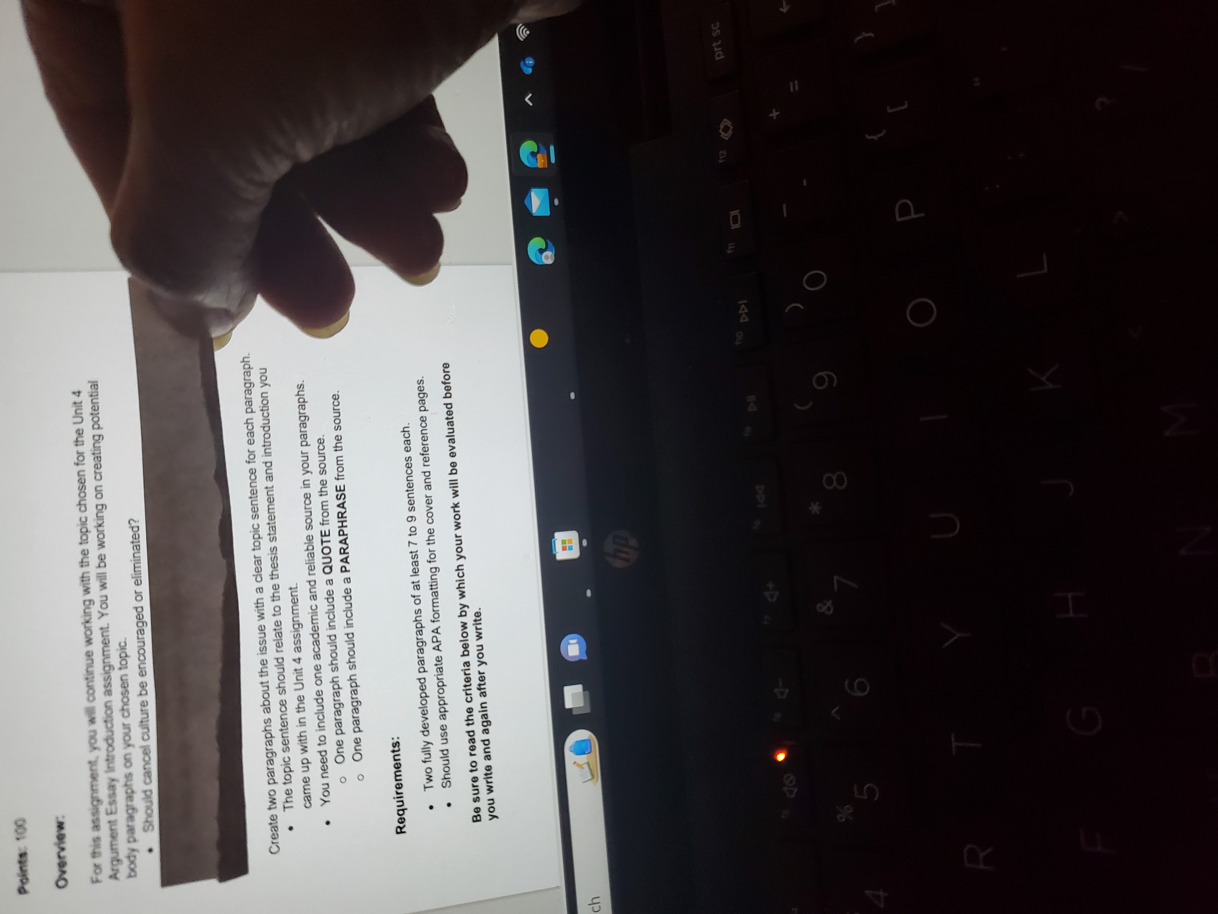 Points: 100 Overview: For this assignment, you