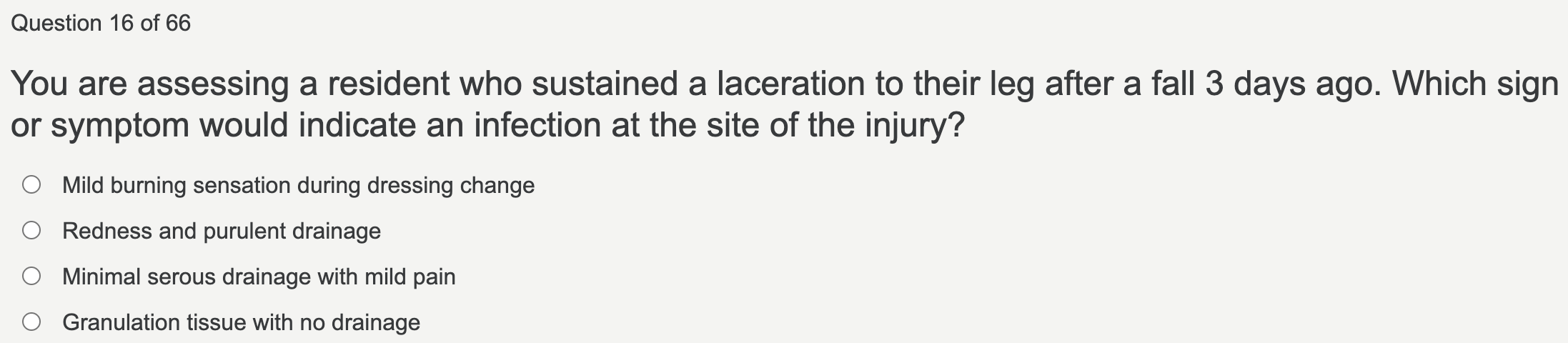 ansswer Question 16 of 66 You are assessing a
