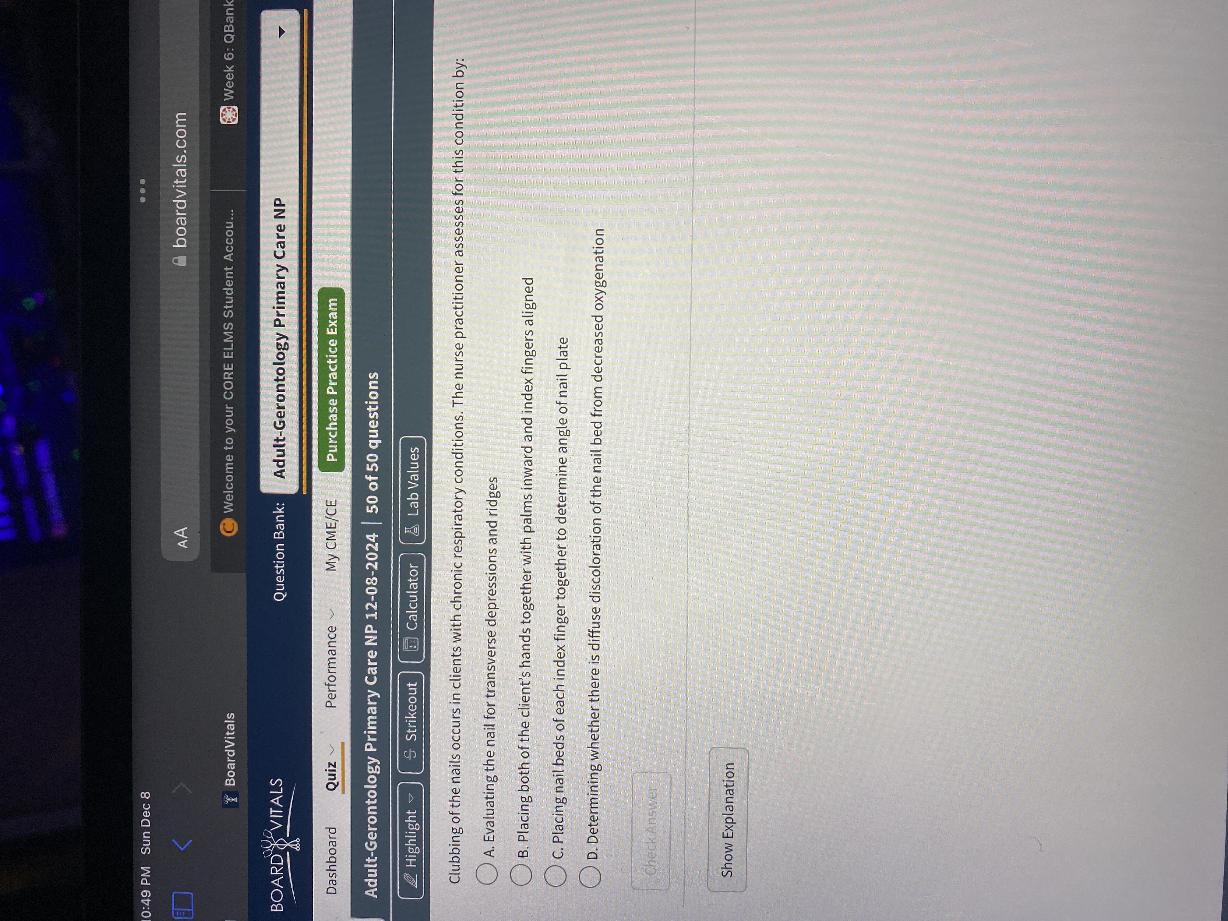 Answer 0:49 PM Sun Dec 8 . . . < AA A