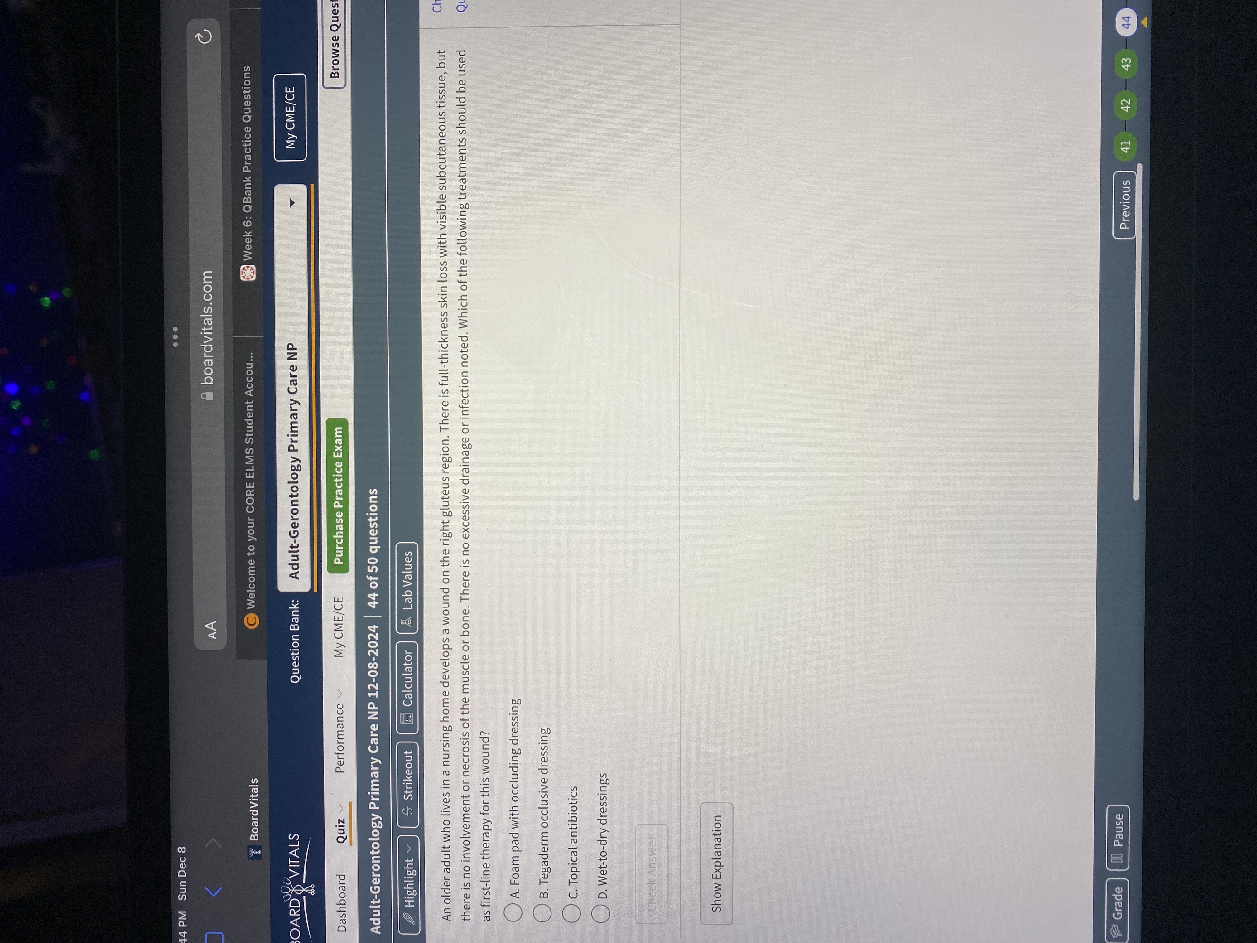 Answer 44 PM Sun Dec 8 . . . < AA boardvitals.com