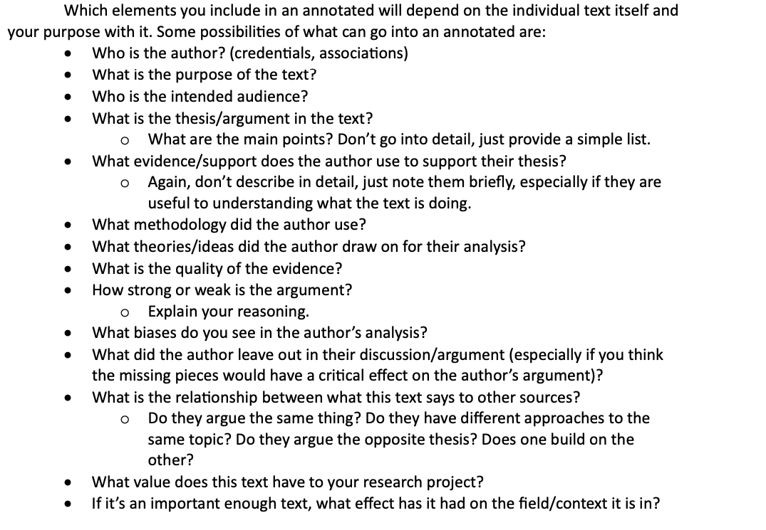 Which elements you include in an annotated will