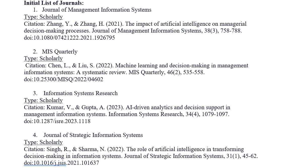 Instructions Consider your research topic along