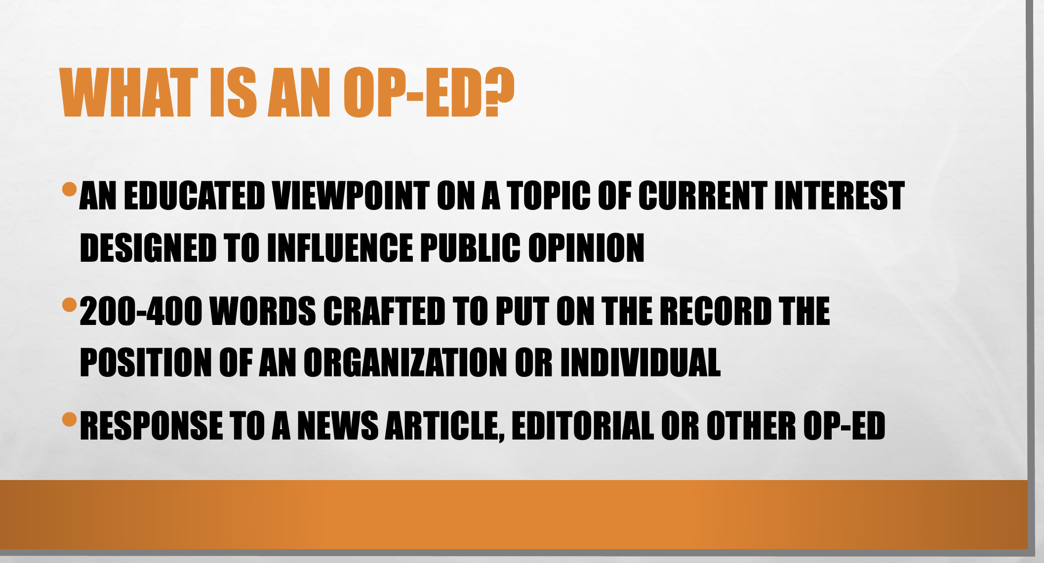 Op-Ed or Letter to the Editor Commentary