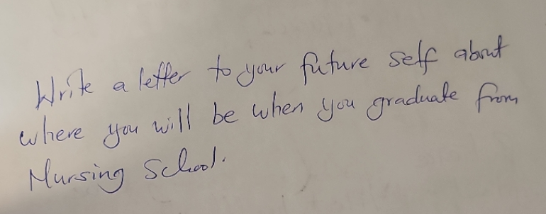 Write a letter to your future self about where