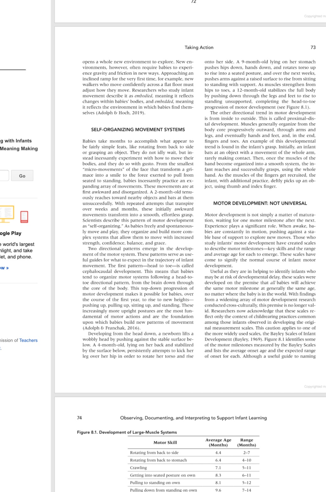 Read teaching and learning with infants and