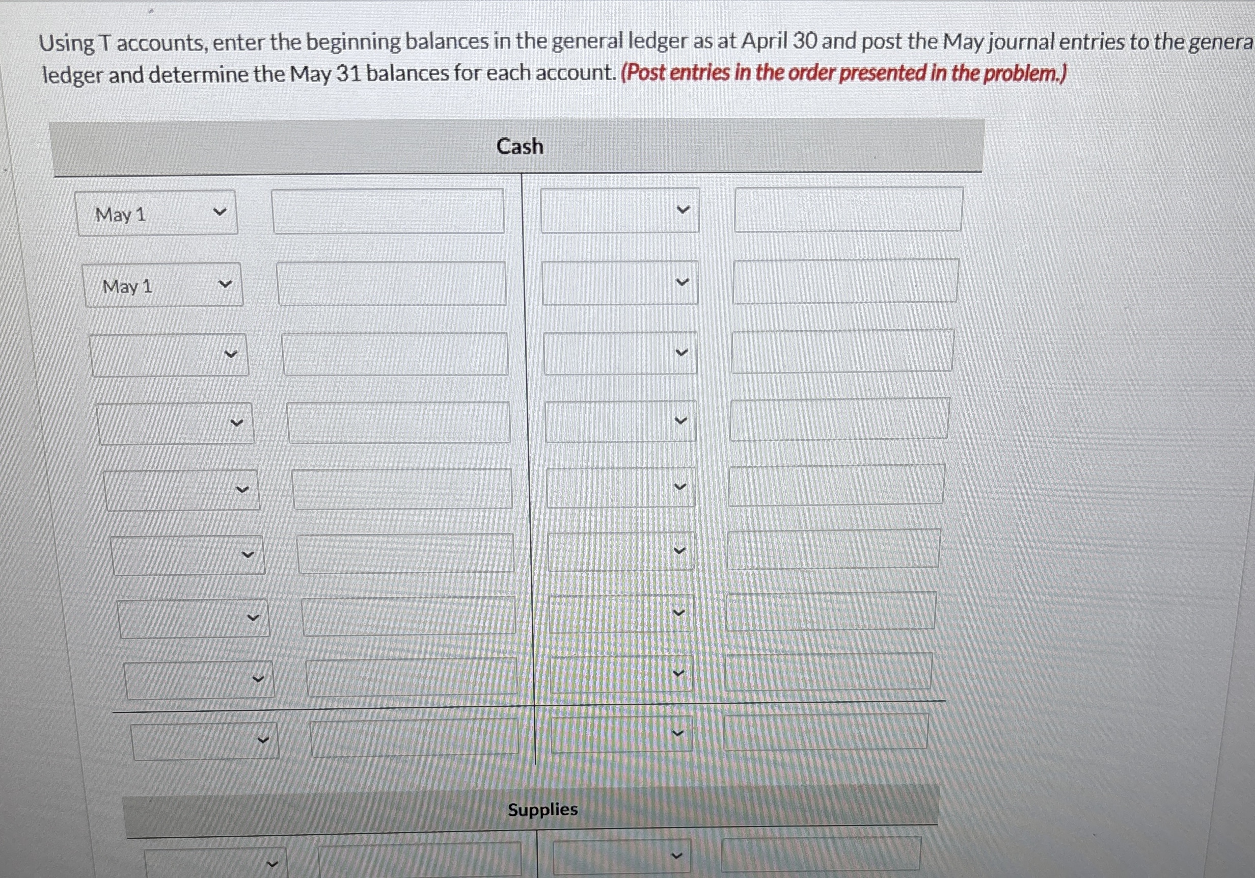 Blossom Salon Inc. ' s general ledger at April 3