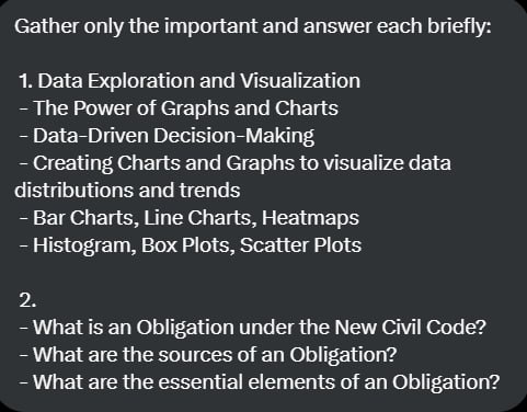 Subject: Creative Writing Gather only the