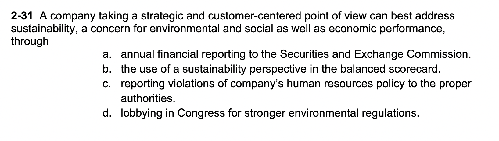 2 - 3 1 A company taking a strategic and customer