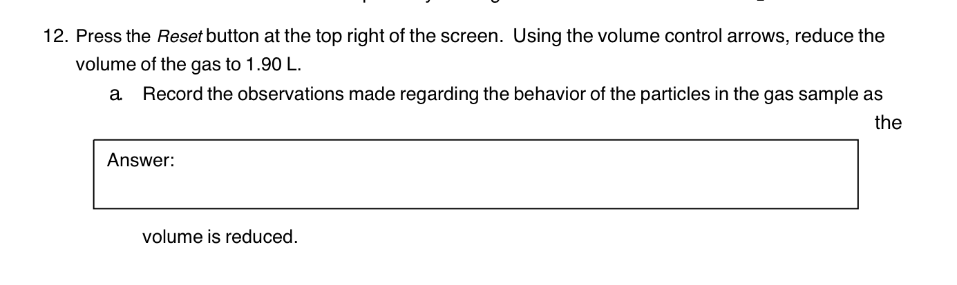 Answer - 12. Press the Reset button at the top