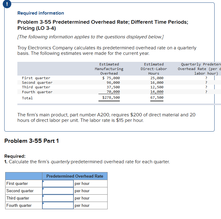 Required information Problem 3 - 5 5
