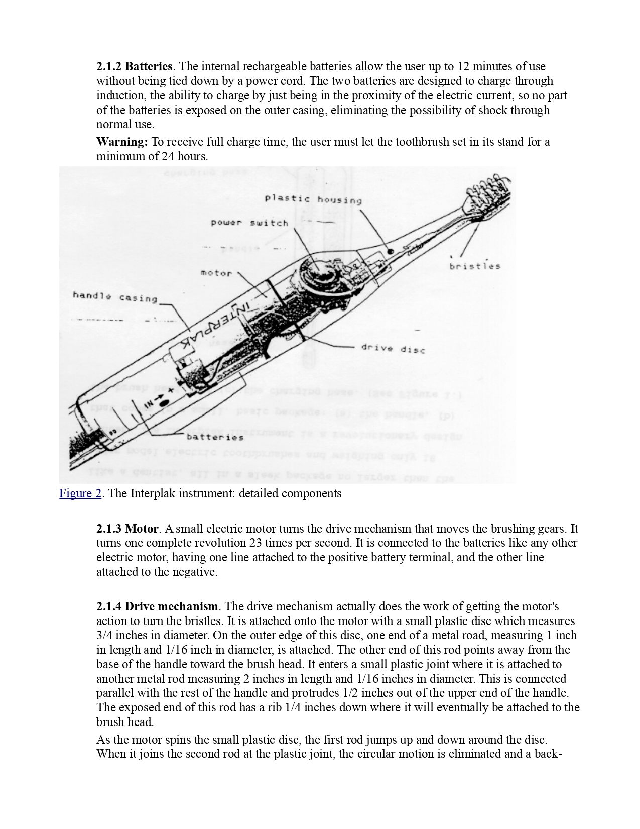 Write a technical description for the Brita