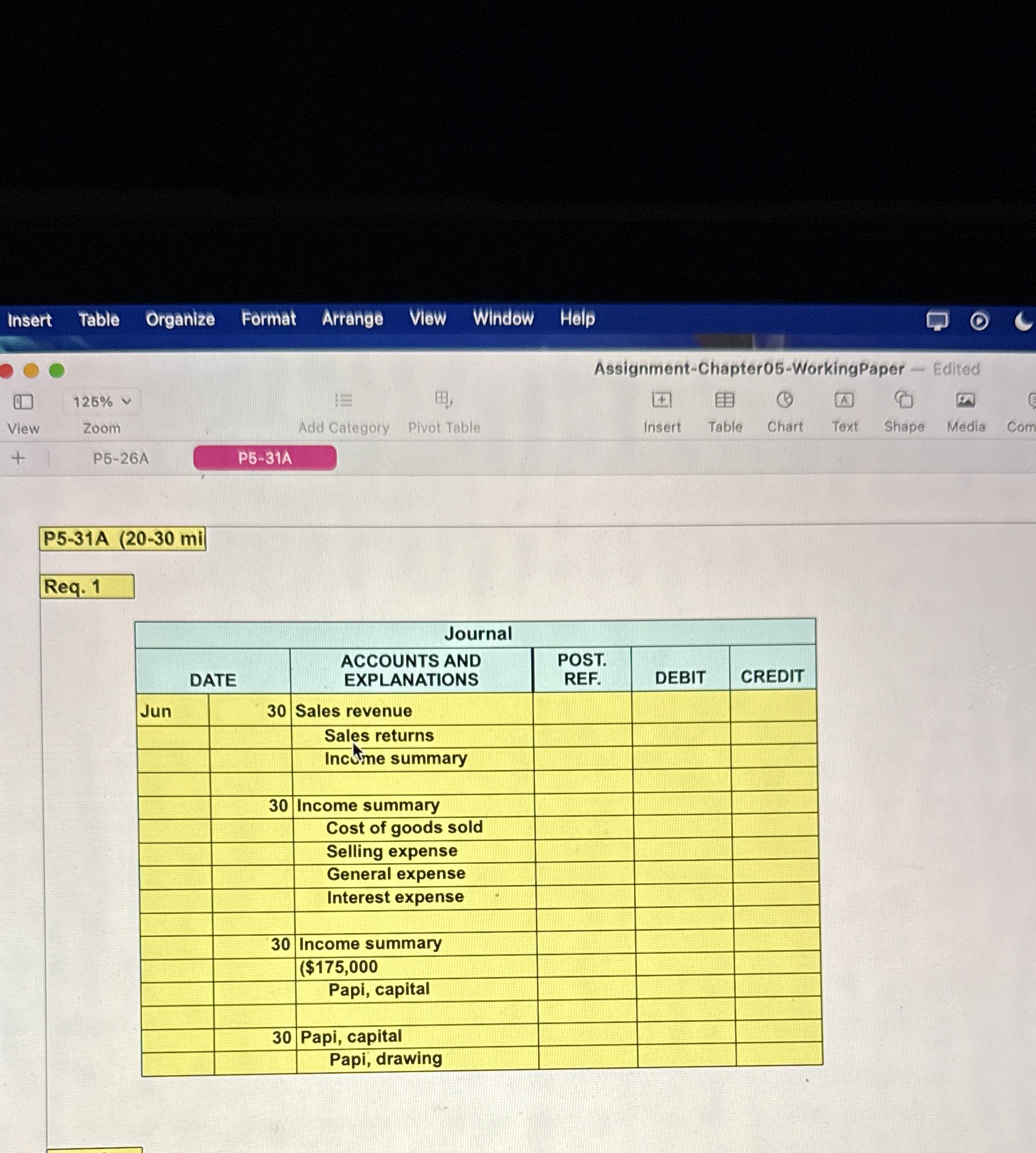 Insert Table Organize Format Arrange View Window