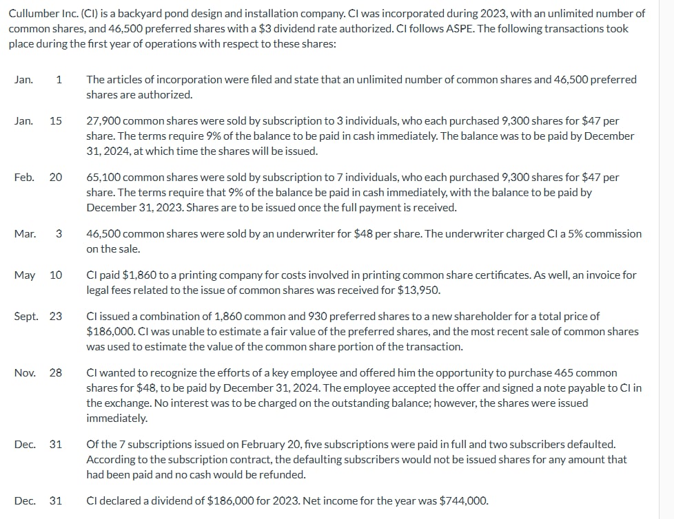 Cullumber Inc. ( CI ) is a backyard pond design