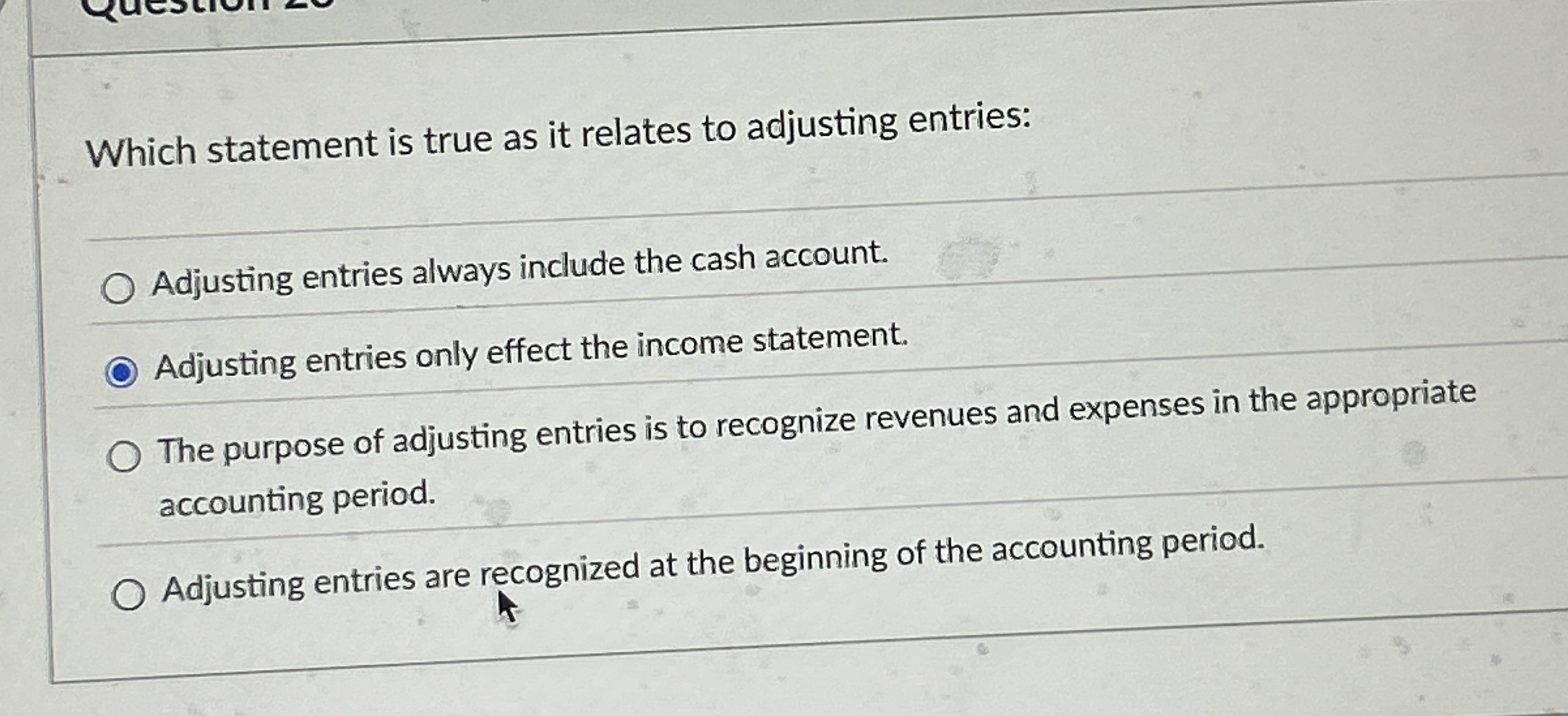 Which statement is true as it relates to