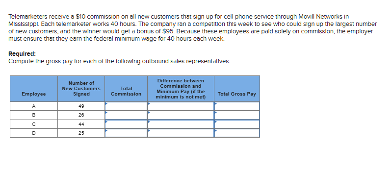 Telemarketers recelve a \ ( \ $ 1 0 \ )